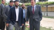 Farivar gives U.S. ambassador Karl Eickenberry a tour shortly after his arrival in Afghanistan.