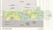 Landscape plan designed by Elizabeth Gourley for Hillary Wyon and Paul Williamson.