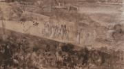 Degas, <i>Cortège aux Environs de Florence</i>. Pencil and wash on paper, 16 x 21 cm.