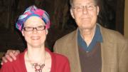 Tony Arnold and John Austin at a party after the "Heloise and Abelard" dress rehearsal