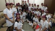 President Drew Faust visited India for the first time in January. During her time in Mumbai, she visited the J.B. Petit High School for Girls. 