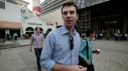 Jeff Suer and other M.B.A. students walk through the courtyard outside the Palladium Mall, a luxury shopping center the students visited to learn about product availability and customer preferences in the luxury market.