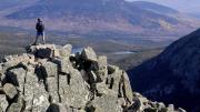 Maine’s Baxter State Park offers rigorous climbs and majestic views, as seen above on First Cathedral.