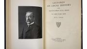 Legal history by James Barr Ames, the first book to bear the Harvard University Press imprint (1913)