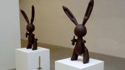 Two of the chocolate bunnies from <i>Creation</i>, prior to being smashed