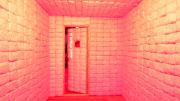 <i>Padded Cell</i> (2010) is lined with pink cotton candy.