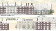 The renovation of Winthrop House includes plans for a five-story addition to Gore Hall at Plympton and Mill streets.