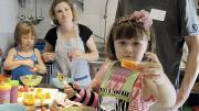 The Innis family enjoys a “Powisset Cooks Field to Lunchbox” session