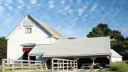 The farm’s newly renovated barn