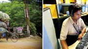 Globalization&rsquo;s benefits flow unevenly to a garbage collector in Allahabad, India, and a call-center worker in Bangalore.
