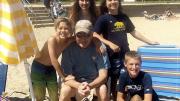 Bill Jenkins, enjoying the beach with his grandchildren last June, joined a clinical study exploring the value of early palliative care after his cancer diagnosis in 2011.