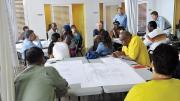 Current Skid Row Housing Trust residents participate in design workshops for future projects.