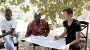 Jordan MacTavish, M.Arch. &rsquo;12, worked with local leaders on plans for the Sinthian Cultural Center in Senegal.