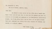 Harvard alumnus Prescott Hall sought supporters nationwide for the Immi­gration Restriction League. In 1897 he received an encouraging letter from the then-governor of Montana, Robert B. Smith.