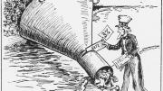 As shown in this political cartoon, the 1921 Emergency Quota Act cut annual immigration from any country to 3 percent of its nationals in the United States in 1910.