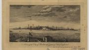 A sketch of a view of Boston from across the water