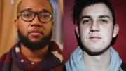 Side-by-side portraits of Joshuah Campbell and Gabe Fox-Peck