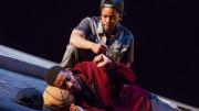 Photograph of the two actors on stage