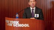 Photograph of Steven Choi advocating funding for 2020 census count