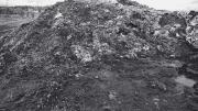 Historic photograph of heap of fabric scraps