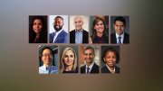 Portraits of the nine nominees for The Harvard Board of Overseers