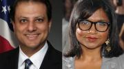 Preet Bharara and Mindy Kaling