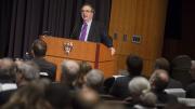 Dean Jeffrey Flier delivered opening remarks at the symposium.