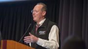 At yesterday’s conference, Paul Farmer, Kolokotrones University Professor of global health and social medicine, spoke about how the Ebola outbreak exposed the need to raise the standard of basic medical care in West Africa. Farmer said that “low aspirations” are “the poison we have to work against.”