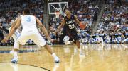 In his final game, Wesley Saunders ’15 scored 26 points, dished out five assists, and grabbed four rebounds against the Tar Heels—one of the best performances in Harvard men’s basketball history.
