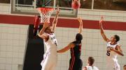 Zena Edosomwan ‘17 (left) helped the Crimson sweep Princeton and Penn this weekend, averaging 13.5 points and 14 rebounds per game.