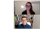 Headshot portraits of Harvard Law School students Anna Vande Velde and William Roberts