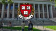 Harvard shield superimposed on image of Widener Library, a symbol of returning to operations