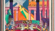 A 1920 drawing of a scene from <em>Cleopatra</em>, by Ethelbert White