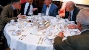 Members of the class of 1960 at lunch at the Somerset Club (from left: Harry Wise, Hale Sturges II, David Ries, and Peter Mebel).