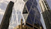 The Hearst Tower, New York City, 2007, incorporates an adaptive reuse of the original historic Hearst building.