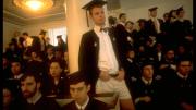 Memorial Church overflows with seniors on Commencement morning. Standing in the balcony in 1996 was Michael Preston of Lowell House and Madison, New Jersey.