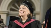 O’Neill radiates joy on the dais during the 2008 Commencement.