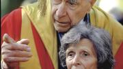 Professor John Kenneth Galbraith and his wife, Catherine (Atwater) Galbraith (1991)