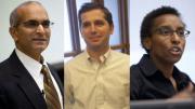 From left: Maya Jasanoff, Parimal Patil, Matthew Nock, Claudine Gay, and Robert Wood