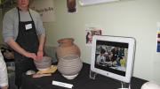 Sammy Young '15 displays the pottery production and design techniques he learned in Anthropology 1010: “Fundamentals of Archaeological Methods and Reasoning.”