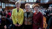 Drew Faust, Helen Horowitz, and Radcliffe Institute Dean Lizabeth Cohen