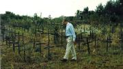 David Scheffer in 1997 at the Nyanza massacre memorial site in Rwanda