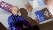 Professor Jeffrey Schnapp in the metaLAB, a research and teaching collaborative he co-founded to explore “innovative scenarios for the future of knowledge creation and dissemination in the arts and humanities.”