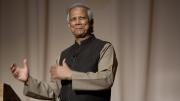 Muhammad Yunus speaks at Harvard Business School on April 19, 2012.
