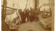 On the <i>Hassler</i> expedition, 1871-1872. Far left, Louis Agassiz; third from left, Elizabeth Agassiz 
