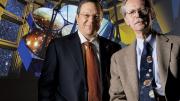 Astronomers Avi Loeb and Charles Alcock at the Harvard College Observatory 