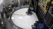 After the mirror glass is cooled and the structure is connected to its supports, the reflecting surface undergoes years of computer-controlled precision polishing and optical testing.