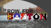 The T-shirt features blade patterns of Boston area schools that reads “Row for Boston.”
