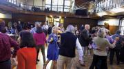 Grooving to a daytime dance party in the Radcliffe gym