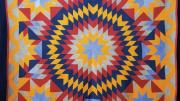 A &ldquo;blazing star&rdquo; quilt, circa 1880-90, probably from Nashville, Illinois. From the Ardis and Robert James Collection.